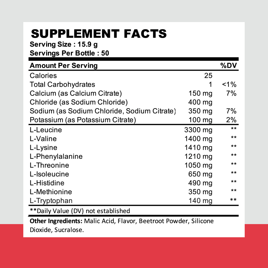 Nutrade EAA 9 esansiyel amino asit 3300 mg L-Lösin